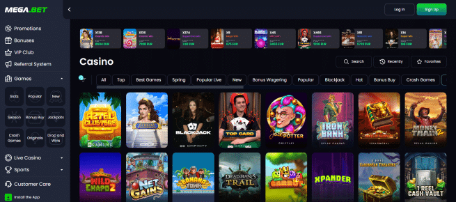MegaBet heeft echt flink wat casino spellen waar je een keuze uit kan maken